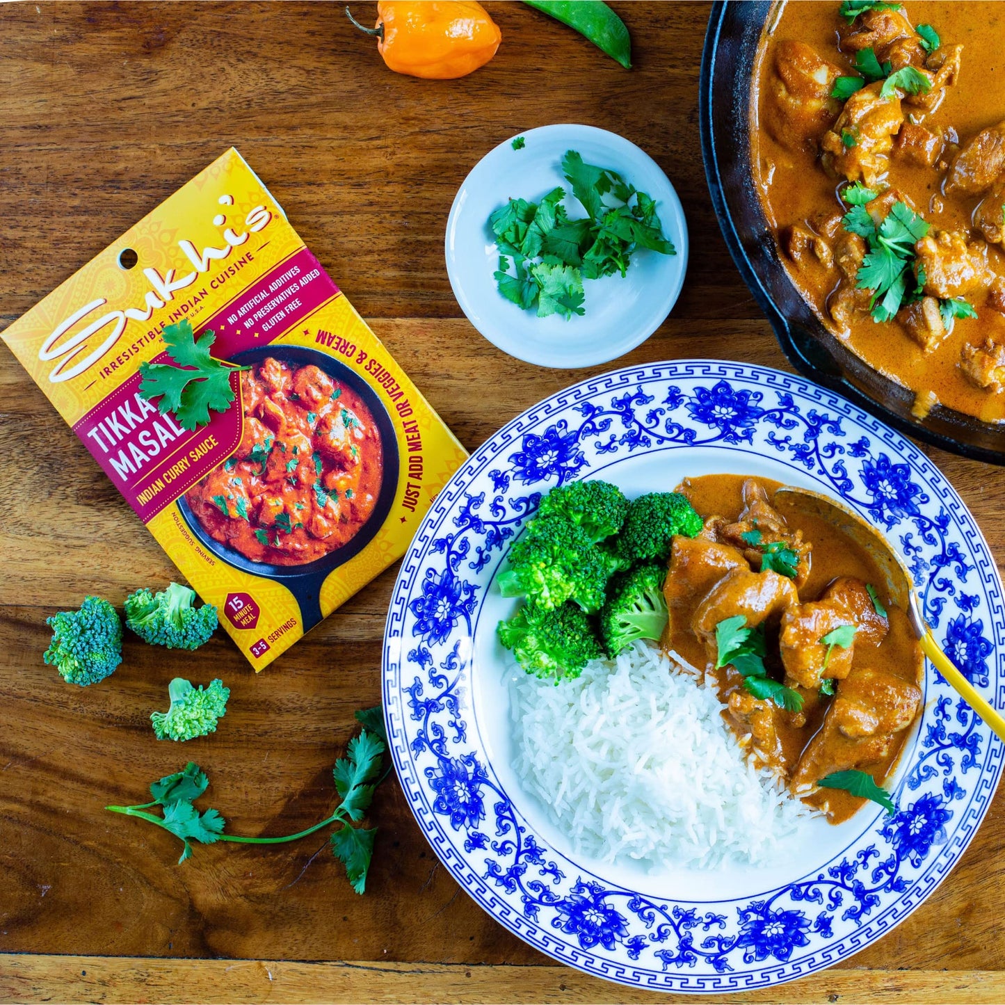 Sukhi's Indian Curry Paste - Chicken Tikka Masala Sauce 3oz (Pack of 6) 84 Servings - Gluten Free Food Indian Curry Sauce with Indian Spices