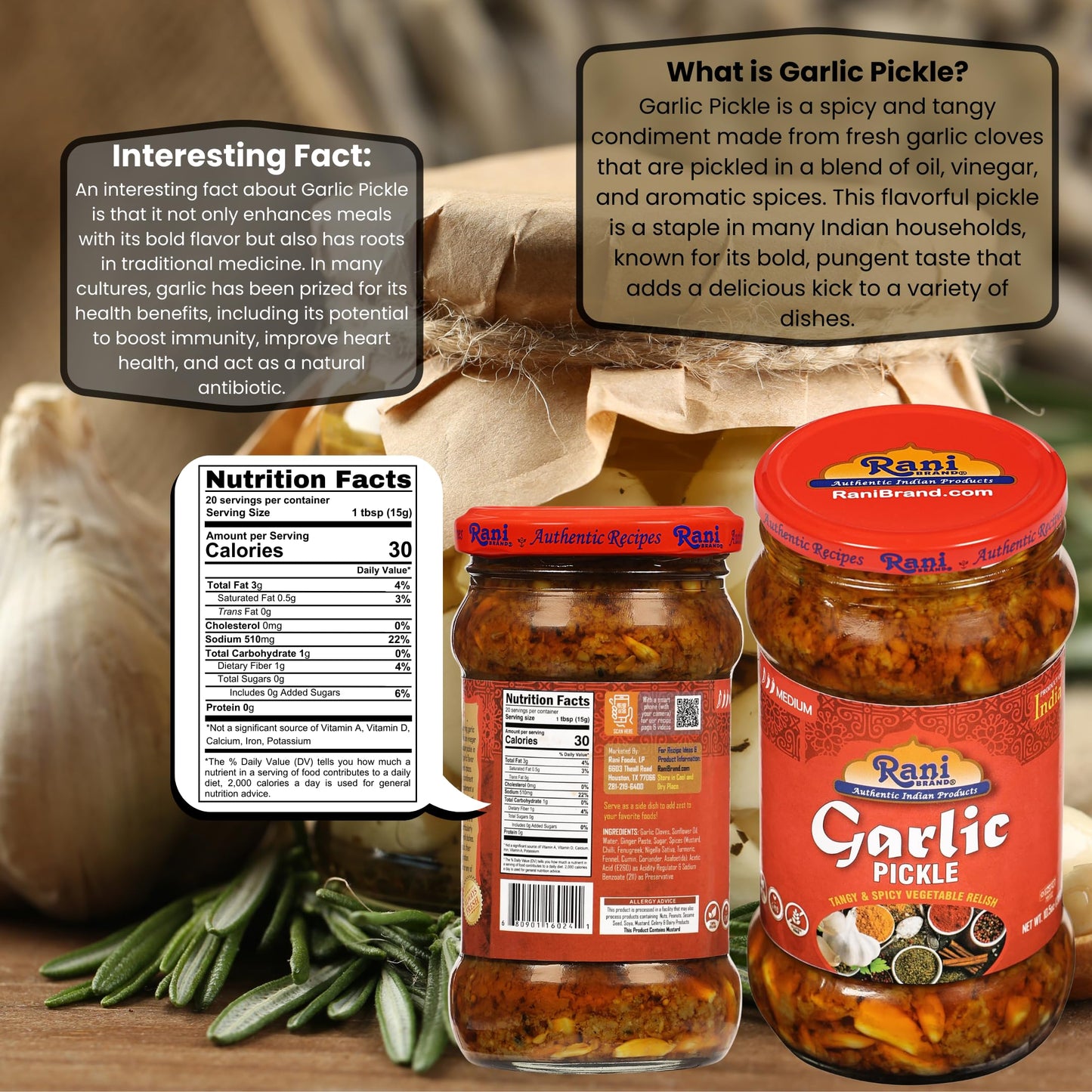 Rani Lime Pickle Hot (Achar, Spicy Indian Relish) 10.5oz (300g) Glass Jar ~ Vegan | Gluten Free | NON-GMO | No Colors | Popular Indian Condiment, Indian Origin