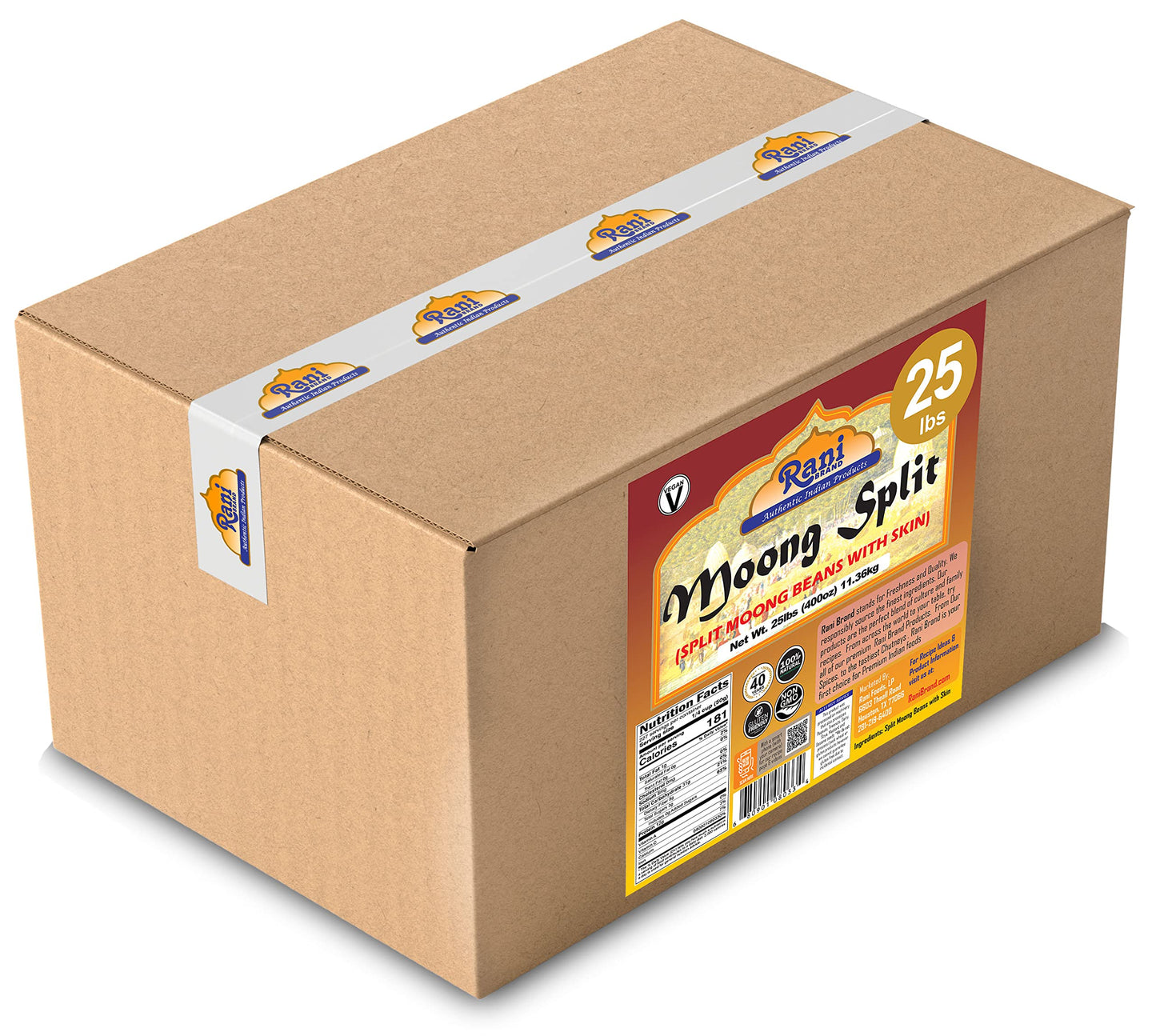 Rani Moong Whole (Ideal for cooking & sprouting, Whole Mung Beans with skin) Lentils Indian 64oz (4lbs) 1.81kg Bulk ~ All Natural | Gluten Friendly | Non-GMO | Kosher | Vegan | Indian Origin