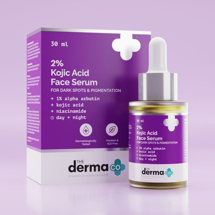 The Derma Co 2% Kojic Acid Face Serum | With 1% Alpha Arbutin & Niacinamide | Reduces Dark Spots, Pigmentation & Blemishes | For All Skin types | 10 ml