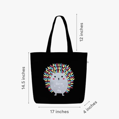 Ecoright Large Canvas Tote Bag for Women, Zipper Handbags for Women Inner Pocket for Shopping, Office & Daily Use