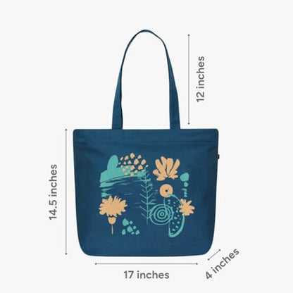 Ecoright Large Canvas Tote Bag for Women, Zipper Handbags for Women Inner Pocket for Shopping, Office & Daily Use