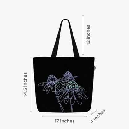 Ecoright Large Canvas Tote Bag for Women, Zipper Handbags for Women Inner Pocket for Shopping, Office & Daily Use