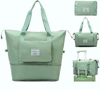 Wazdorf 41 Liter Expandable Travel Bags for Women, Duffle Bags for Women Luggage, Foldable Vanity Traveling Bag, Waterproof Hand Bag for Ladies Personal Items