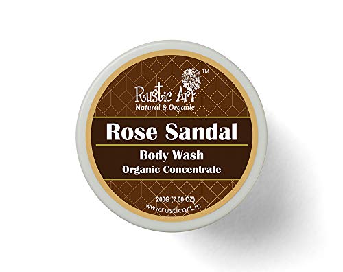 Rustic Art Rosemary Peppermint Body Wash | Organic Castile Soap | Cooling, Fights Body Acne & Gently Exfoliates | Sulphate & Paraben-Free | For Women & Men | Deep Cleansing & Moisturizing | 300ml