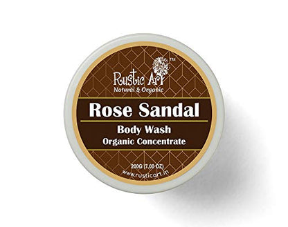Rustic Art Rosemary Peppermint Body Wash | Organic Castile Soap | Cooling, Fights Body Acne & Gently Exfoliates | Sulphate & Paraben-Free | For Women & Men | Deep Cleansing & Moisturizing | 300ml