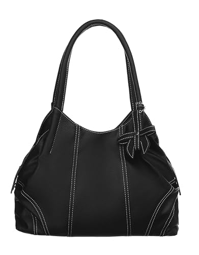 Fostelo Women's Vegan Leather Style Diva Handbag Shoulder Hobo Bag Ladies Purse (Large)