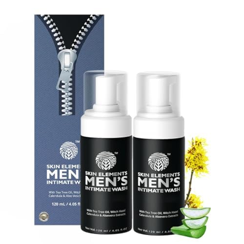 Skin Elements Intimate Wash for Men with Passion Fruit (4.05 Fl Oz) | pH Balanced Foaming Intimate Wash | Prevents Itching, Irritation & Bad Odor |