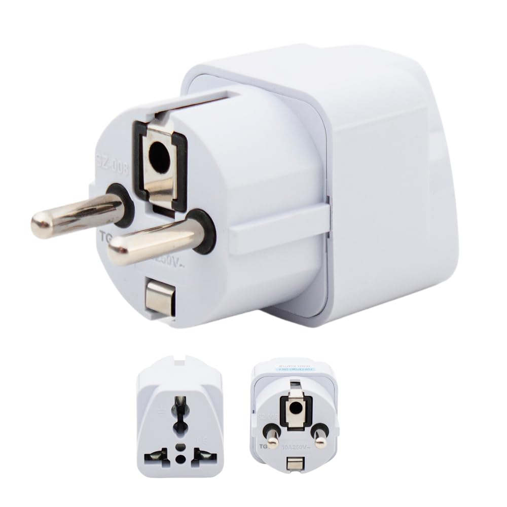 Hi-PLASST (3pcs) Type-A US Converter Plug // India to USA Universal Travel Adapter for USA, Canada, Mexico, Brazil, Philippines, Cuba, Thailand, Taiwan, Japan, Panama, etc
