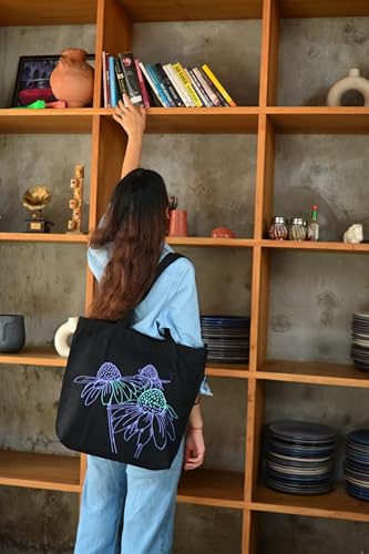 Ecoright Large Canvas Tote Bag for Women, Zipper Handbags for Women Inner Pocket for Shopping, Office & Daily Use