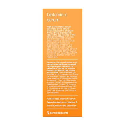 Dermalogica Biolumin-C Serum, Vitamin C Dark Spot Serum for Face with Peptide and AHA - Exfoliates and Reduces Unbalanced Pigmentation for Brighter, Firmer Skin
