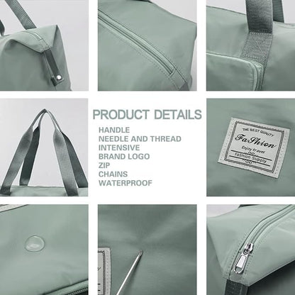 Wazdorf 41 Liter Expandable Travel Bags for Women, Duffle Bags for Women Luggage, Foldable Vanity Traveling Bag, Waterproof Hand Bag for Ladies Personal Items