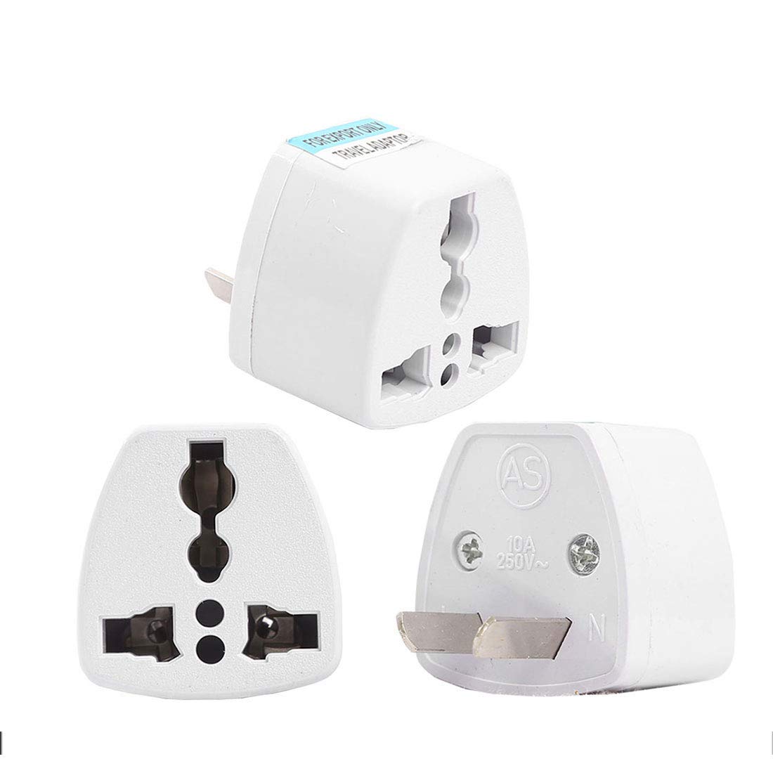 Hi-PLASST (3pcs) Type-A US Converter Plug // India to USA Universal Travel Adapter for USA, Canada, Mexico, Brazil, Philippines, Cuba, Thailand, Taiwan, Japan, Panama, etc