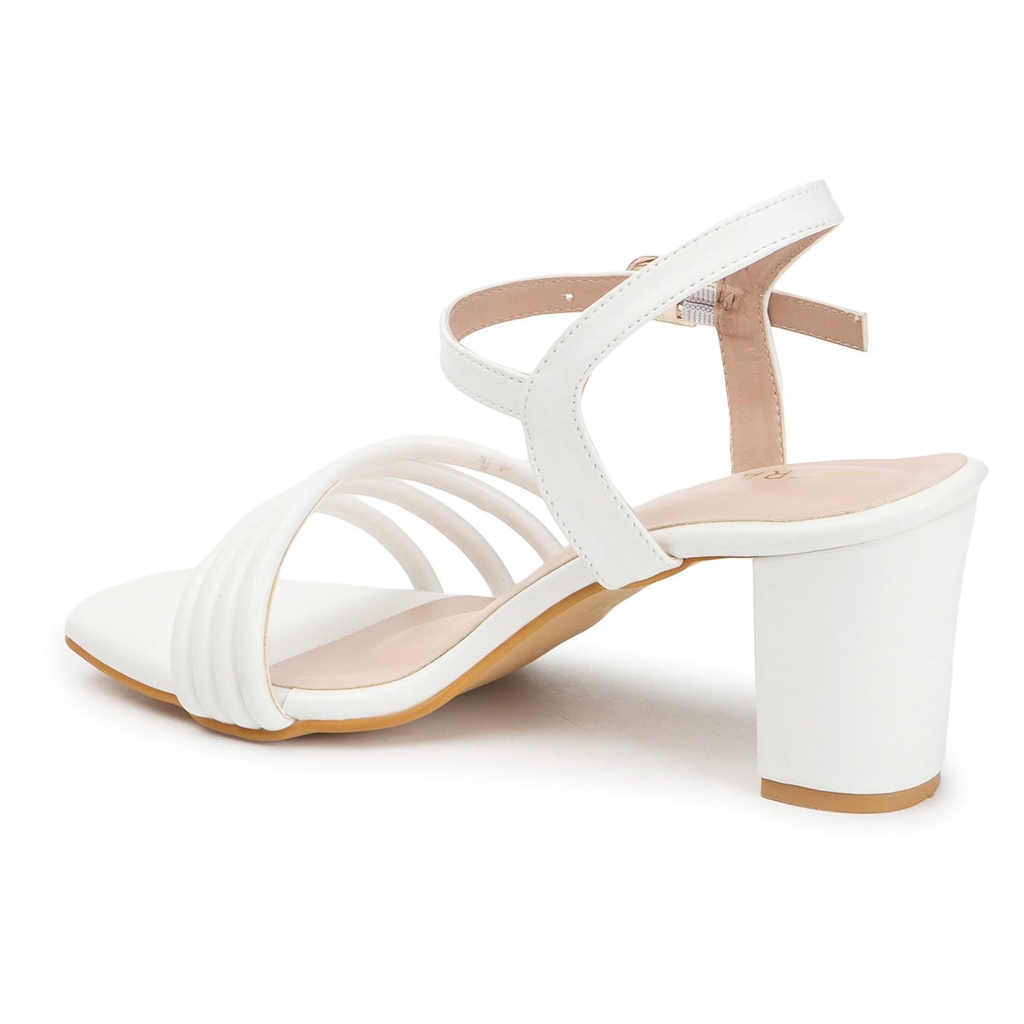 TRASE Women's Ankle Strap Block Heels Sandals| Fashionable Sandals for Women & Girls | Light weight, Soft Footbed, Comfortable & Stylish - (47066)