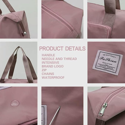 Wazdorf 41 Liter Expandable Travel Bags for Women, Duffle Bags for Women Luggage, Foldable Vanity Traveling Bag, Waterproof Hand Bag for Ladies Personal Items