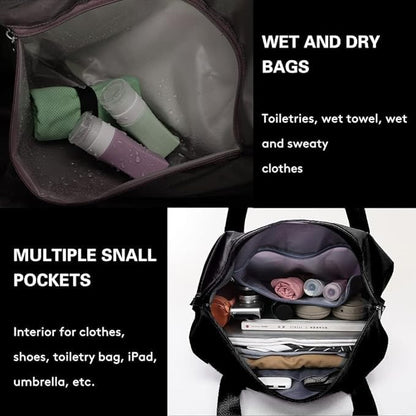 Wazdorf 41 Liter Expandable Travel Bags for Women, Duffle Bags for Women Luggage, Foldable Vanity Traveling Bag, Waterproof Hand Bag for Ladies Personal Items