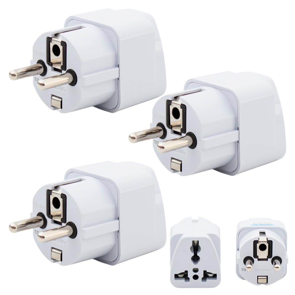 Hi-PLASST (3pcs) Type-A US Converter Plug // India to USA Universal Travel Adapter for USA, Canada, Mexico, Brazil, Philippines, Cuba, Thailand, Taiwan, Japan, Panama, etc