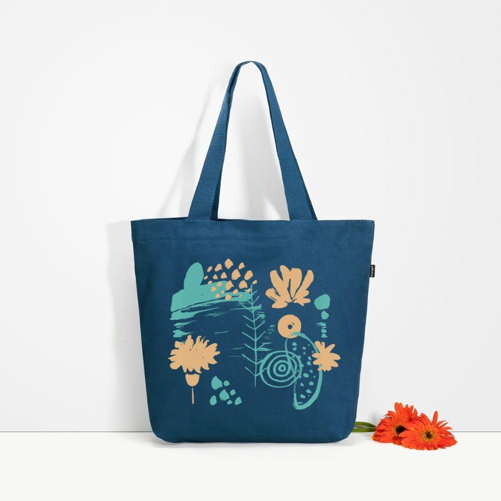 Ecoright Large Canvas Tote Bag for Women, Zipper Handbags for Women Inner Pocket for Shopping, Office & Daily Use
