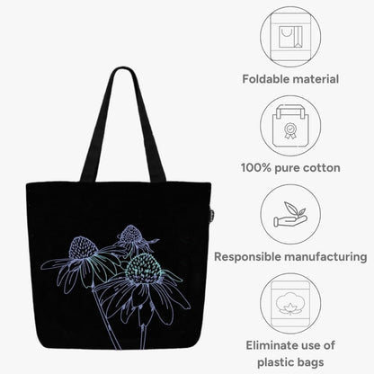 Ecoright Large Canvas Tote Bag for Women, Zipper Handbags for Women Inner Pocket for Shopping, Office & Daily Use