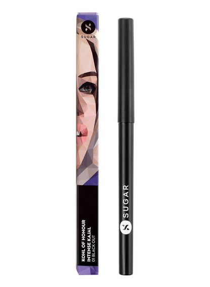 SUGAR Cosmetics Kohl Of Honour Intense Kajal01 Black Out (Black) Longlasting formula, Lightweight