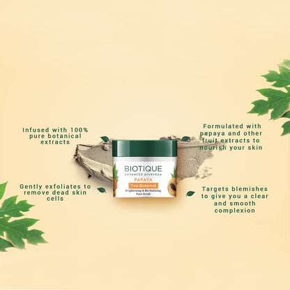 Biotique BIO PAPAYA Revitalizing Tan- Removal scrub 75gm/ 2.65 Fl.Oz