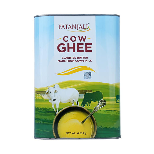 Patanjali Grass Fed Cow Ghee 1Lt- Energy Infused, Low in Lactose, Low in Casein, Non-GMO, Vegetarian, Gluten free, Keto and Paleo friendly.