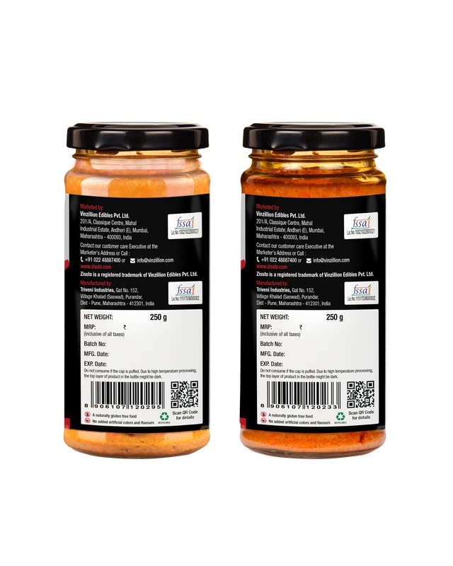 Zissto Tikka Masala Paste | Ready To Cook Mix Gravy | 250gms Serves 6-8 People | All Purpose Gravy Chicken Tikka Masala, Paneer Tikka Masala, Tikka Sandwich, Paneer Kathi Roll