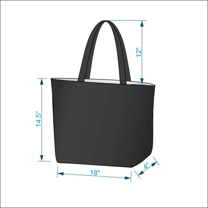 Ecoright Large Canvas Tote Bag for Women, Zipper Handbags for Women Inner Pocket for Shopping, Office & Daily Use