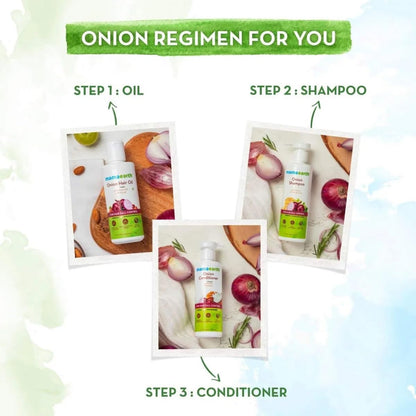 Mamaearth Onion Shampoo for Hair Growth | With Onion Oil & Plant Keratin | Stronger, Thicker and Longer Hair | Sulfate Free, Paraben Free | 8.45 fl oz (250ml)
