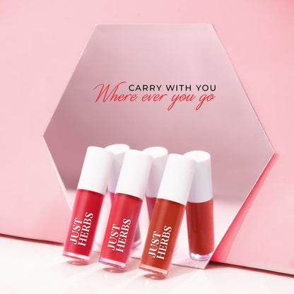 Organic Liquid Lipstick Kit Set of 5, Hydrating & Lightweight Lip Color - Paraben & Silicon Free - 1.6 fl oz. (Deeps & Reds)