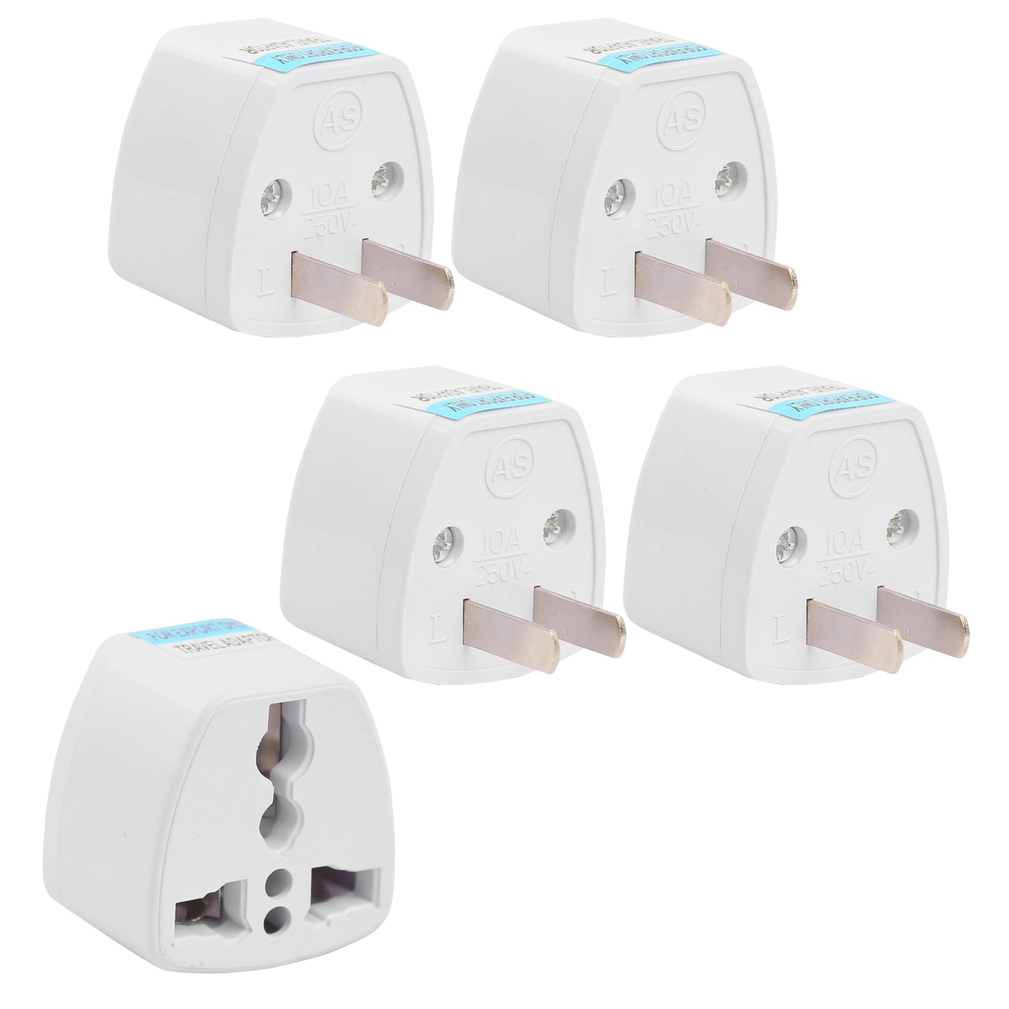Hi-PLASST (3pcs) Type-A US Converter Plug // India to USA Universal Travel Adapter for USA, Canada, Mexico, Brazil, Philippines, Cuba, Thailand, Taiwan, Japan, Panama, etc