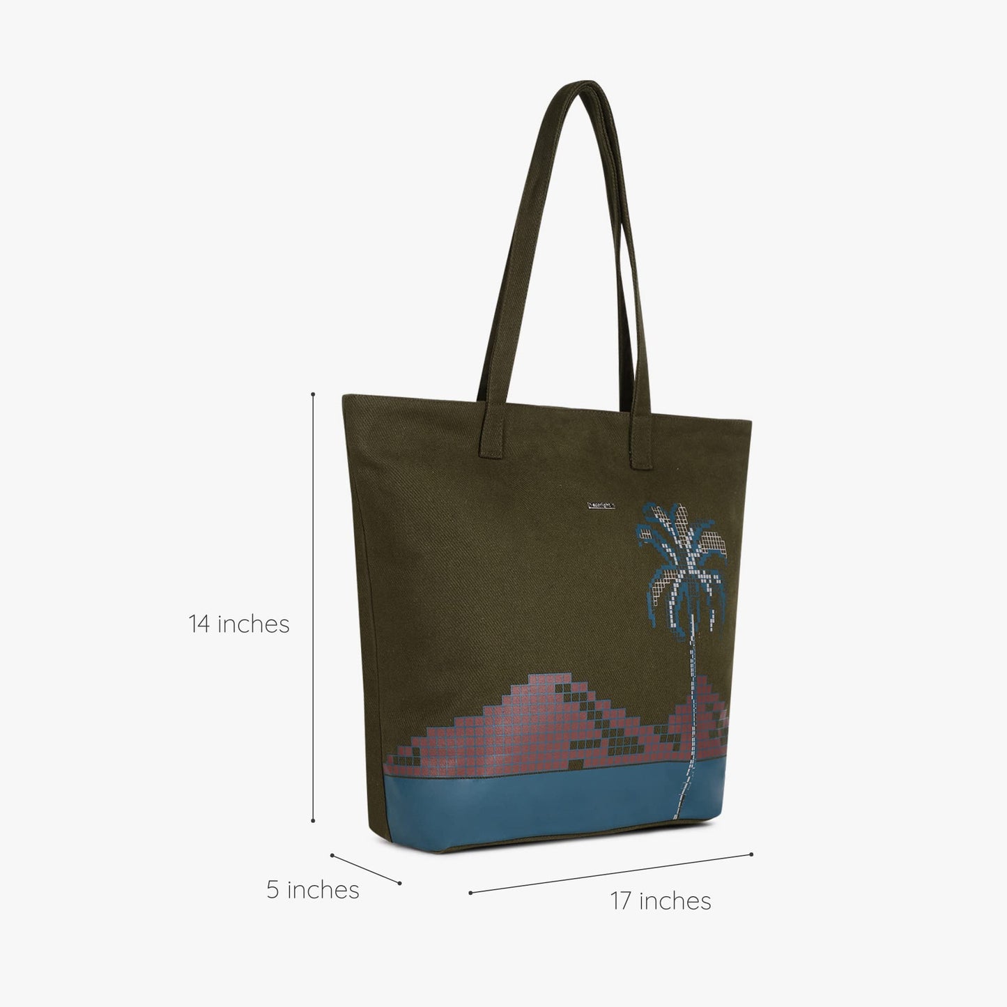 Ecoright Large Canvas Tote Bag for Women, Zipper Handbags for Women Inner Pocket for Shopping, Office & Daily Use