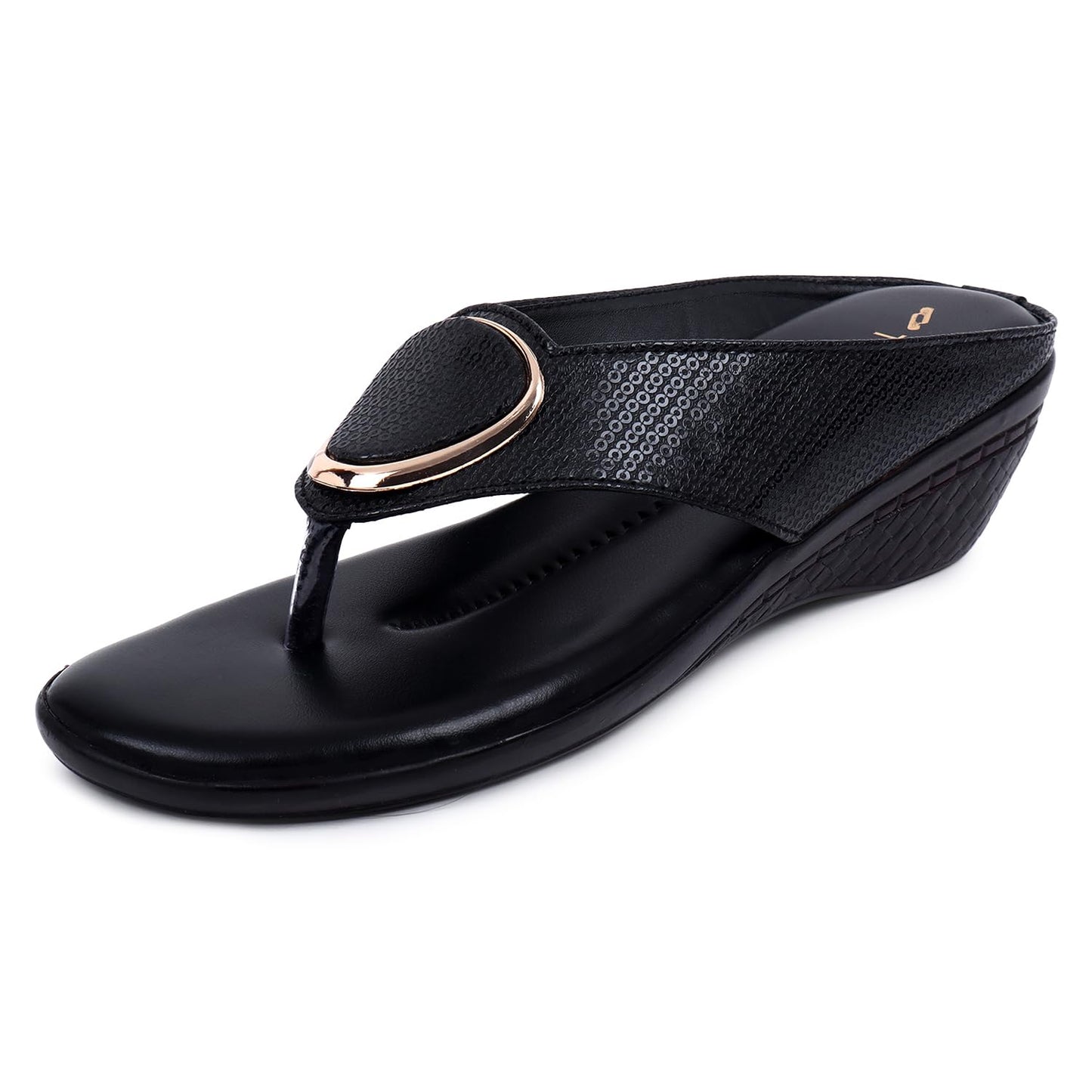 TRASE Women's Fashion Sandal | Faux Leather, Comfortable & Stylish Wedges | Ideal for Casual & Formal Occasions 2 inches heel
