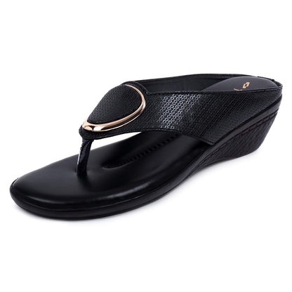 TRASE Women's Fashion Sandal | Faux Leather, Comfortable & Stylish Wedges | Ideal for Casual & Formal Occasions 2 inches heel