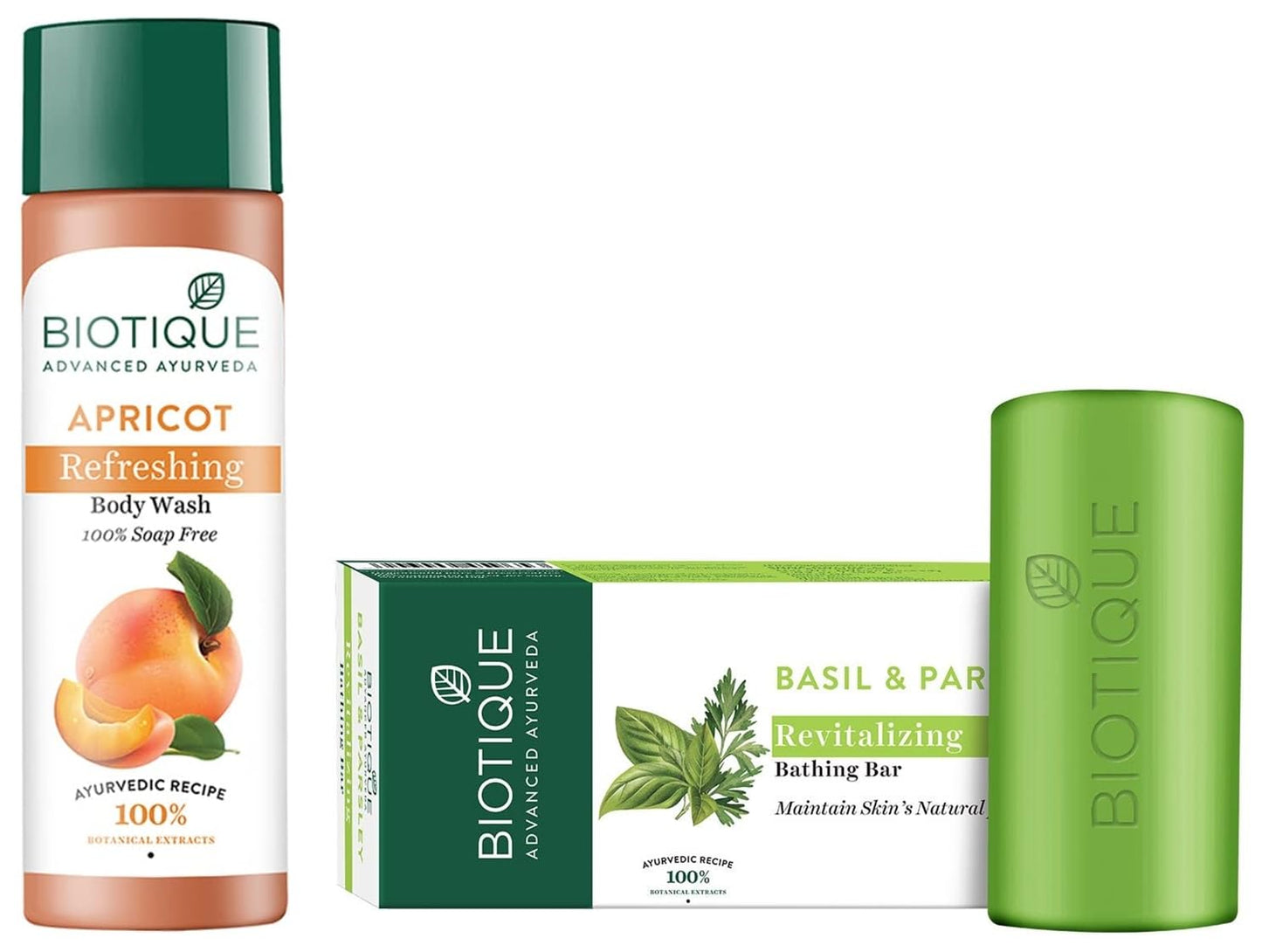Biotique Bio Apricot Refreshing Body Wash, 190ml And Biotique Bio Honey Gel Refreshing Foaming Face Cleanser, 120ml