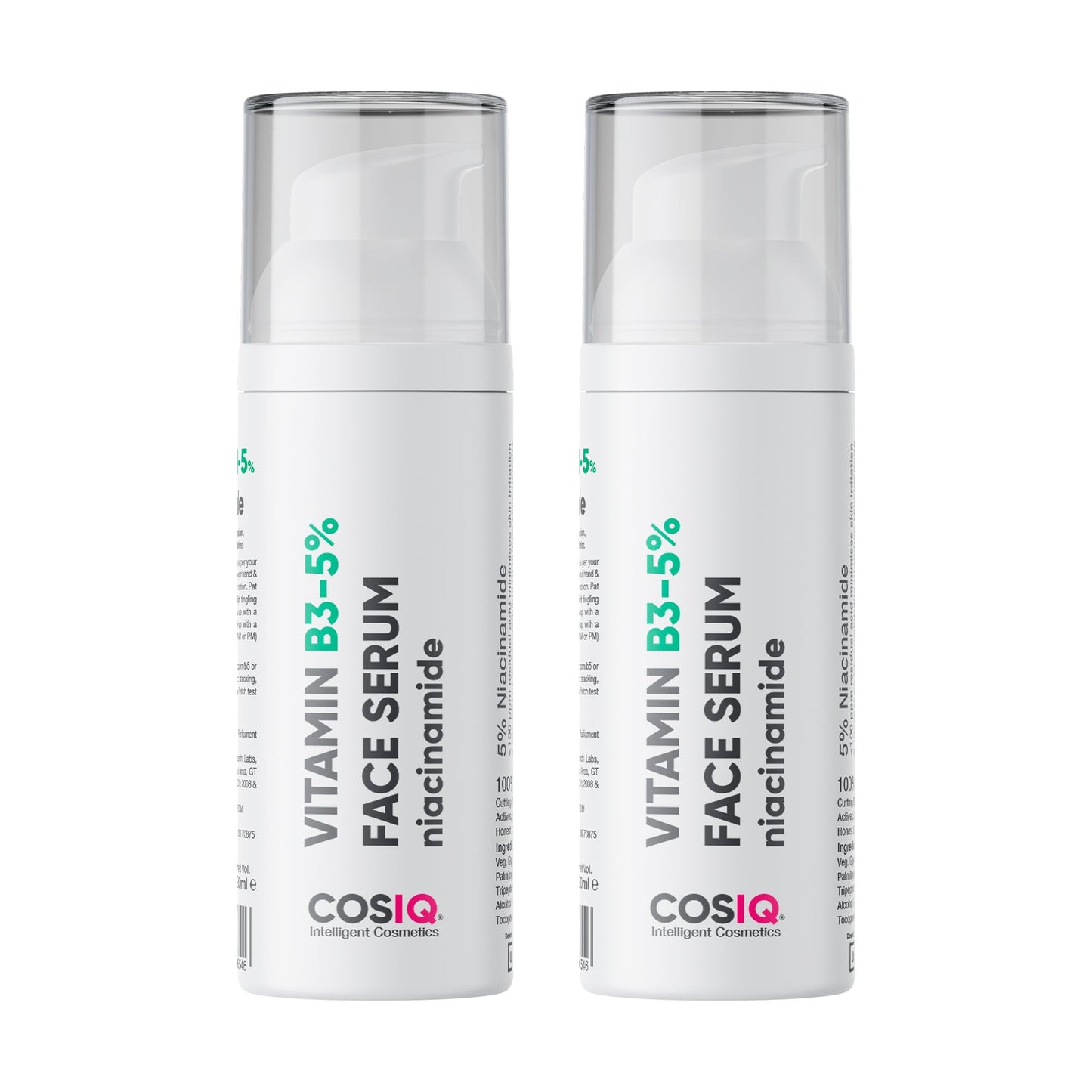 Cos-IQ 5% Niacinamide Face Serum for Clear Glowing Skin, Reduces Dullness, Hydrates & Repairs Skin with Vit B3 & Hyaluronic Acid, Day & Night Serum | For Women & Men | 30ml