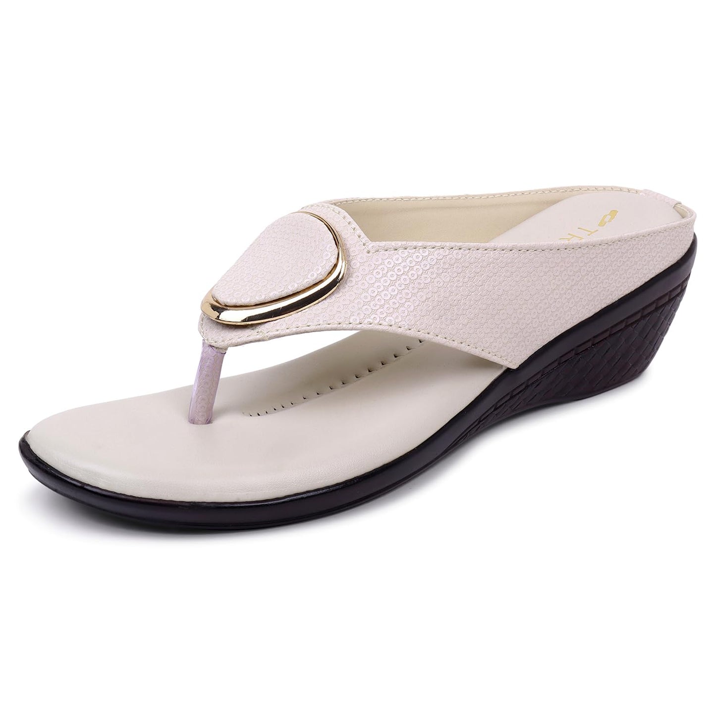 TRASE Women's Fashion Sandal | Faux Leather, Comfortable & Stylish Wedges | Ideal for Casual & Formal Occasions 2 inches heel