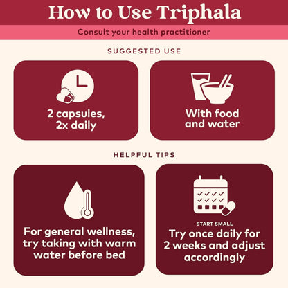 ORGANIC INDIA Triphala Capsules Organic - Herbal Supplement with Amla, Bibhitaki, Haritaki, Digestion & Colon Support, Immune System Support, Adaptogen, Vegan, USDA Certified Organic - 180 Capsules