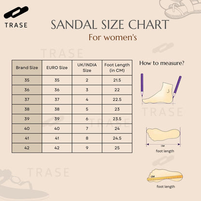 TRASE Women's Fashion Sandal | Faux Leather, Comfortable & Stylish Wedges | Ideal for Casual & Formal Occasions 2 inches heel