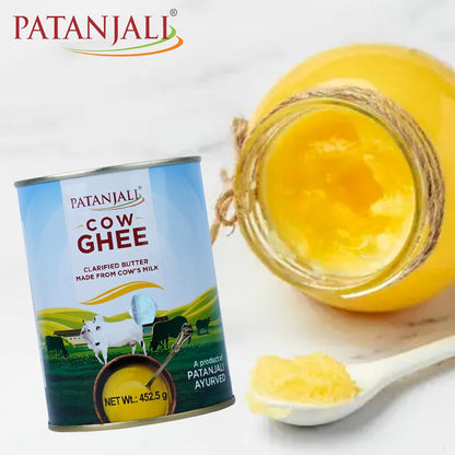Patanjali Grass Fed Cow Ghee 1Lt- Energy Infused, Low in Lactose, Low in Casein, Non-GMO, Vegetarian, Gluten free, Keto and Paleo friendly.