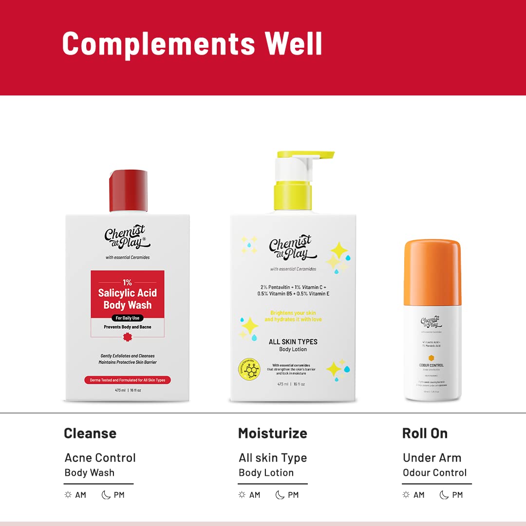 Body Wash Exfoliating For Dry Rough Bumpy Strawberry Skin With 1% Salicylic Acid 2% Lactic Acid And Ceramides For Men And Women (7.9 Ounce)
