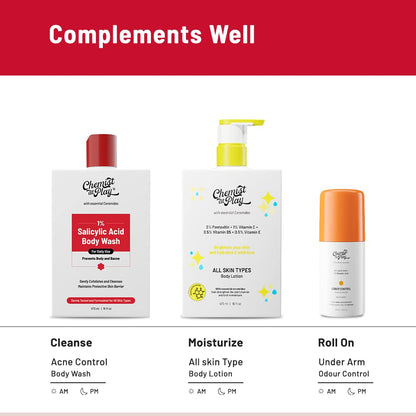 Body Wash Exfoliating For Dry Rough Bumpy Strawberry Skin With 1% Salicylic Acid 2% Lactic Acid And Ceramides For Men And Women (7.9 Ounce)