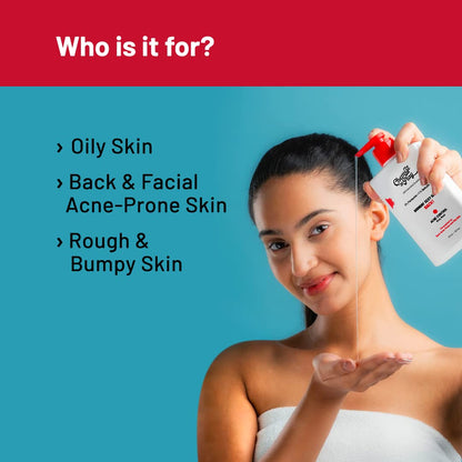 Body Wash Exfoliating For Dry Rough Bumpy Strawberry Skin With 1% Salicylic Acid 2% Lactic Acid And Ceramides For Men And Women (7.9 Ounce)