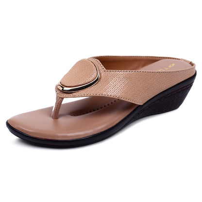 TRASE Women's Fashion Sandal | Faux Leather, Comfortable & Stylish Wedges | Ideal for Casual & Formal Occasions 2 inches heel