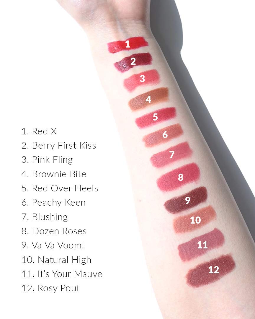 VASANTI Matte Crush Lipstick Pencil – Rosy Pout Medium Pink Brown – Soft, Velvety Matte Finish, Waterproof, Smooth Application – Natural, Vegan, Paraben-Free Lip Color