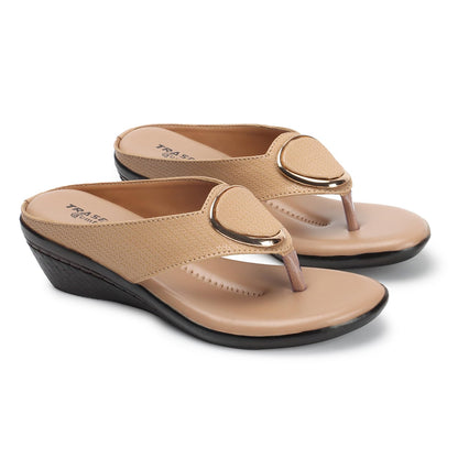 TRASE Women's Fashion Sandal | Faux Leather, Comfortable & Stylish Wedges | Ideal for Casual & Formal Occasions 2 inches heel