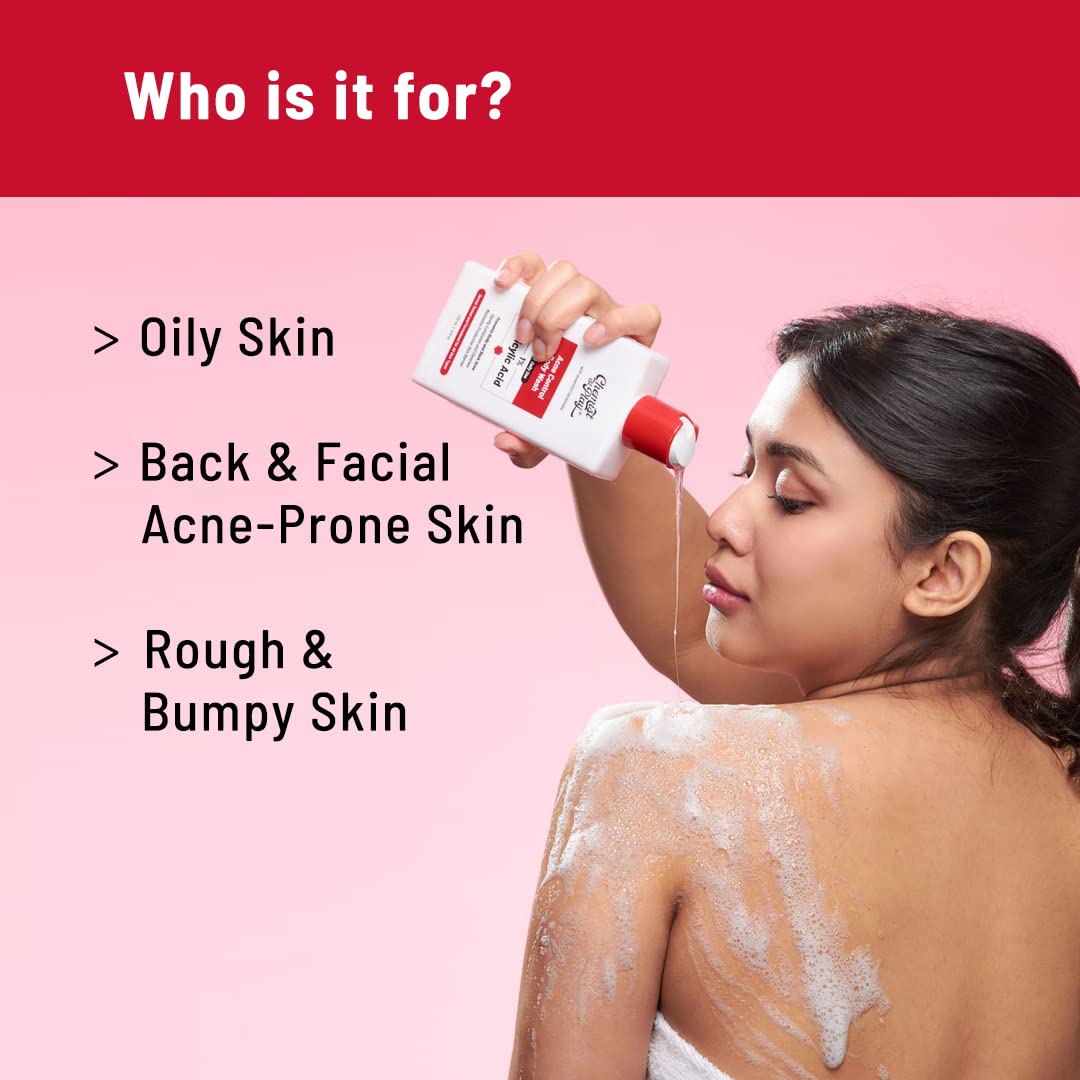 Body Wash Exfoliating For Dry Rough Bumpy Strawberry Skin With 1% Salicylic Acid 2% Lactic Acid And Ceramides For Men And Women (7.9 Ounce)