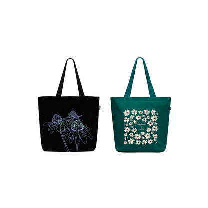 Ecoright Large Canvas Tote Bag for Women, Zipper Handbags for Women Inner Pocket for Shopping, Office & Daily Use