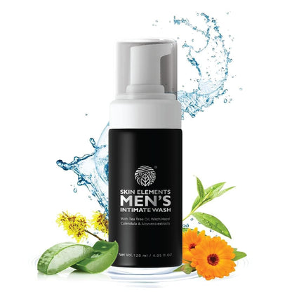 Skin Elements Intimate Wash for Men with Passion Fruit (4.05 Fl Oz) | pH Balanced Foaming Intimate Wash | Prevents Itching, Irritation & Bad Odor |