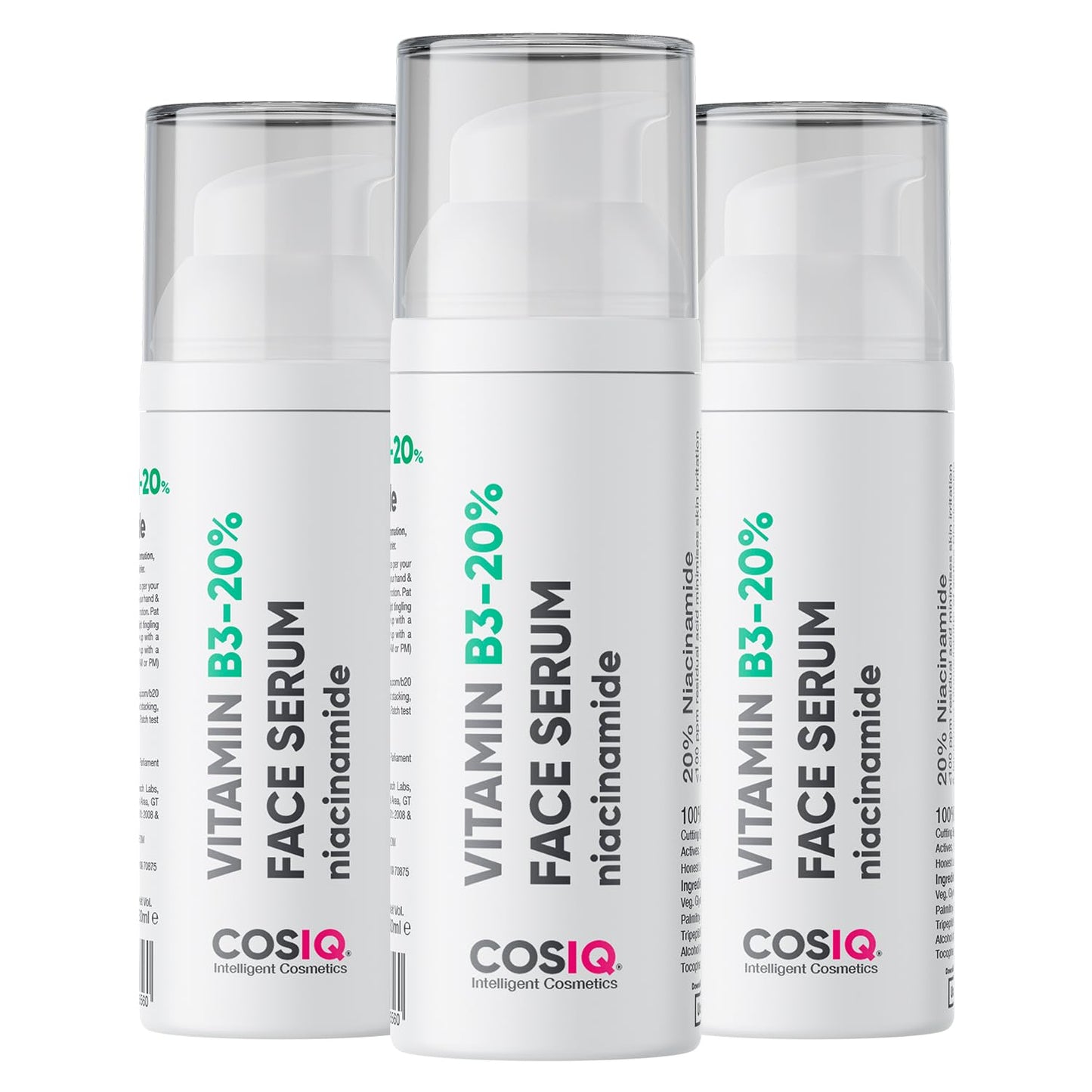 Cos-IQ 5% Niacinamide Face Serum for Clear Glowing Skin, Reduces Dullness, Hydrates & Repairs Skin with Vit B3 & Hyaluronic Acid, Day & Night Serum | For Women & Men | 30ml
